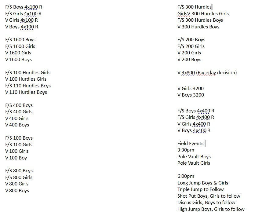 LEAGUE FINALS ON FRIDAY 4/28 SAMOHI Cross Country and Track & Field